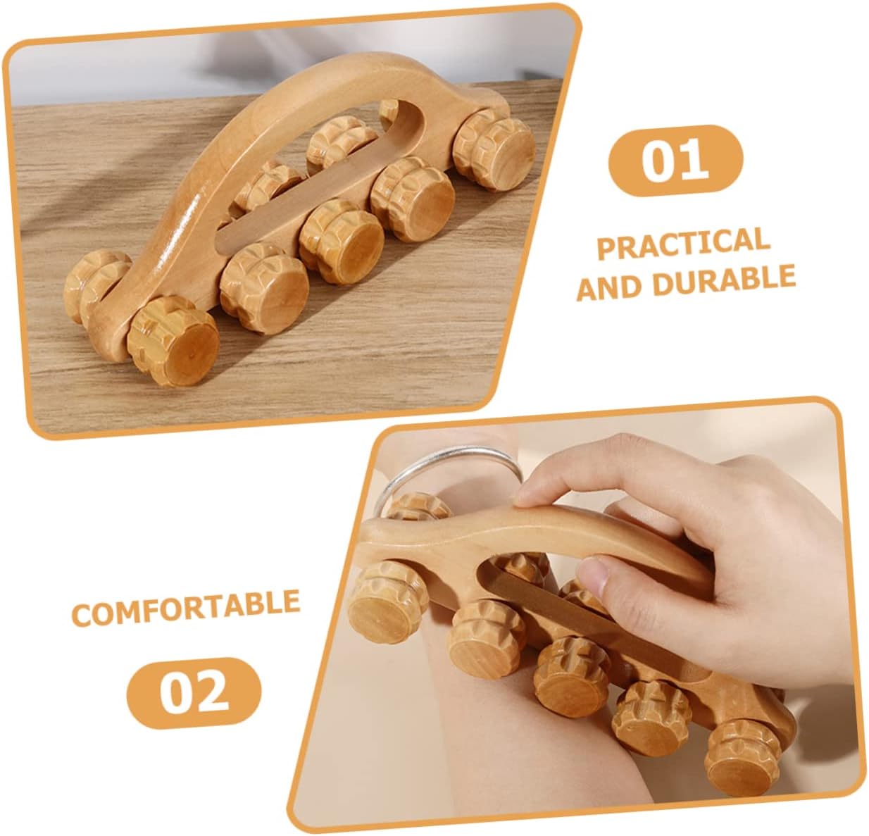 VALICLUD massaggiatore massaggiante manuale muscolare muscoli palla portatile massaggio a strumento manuale per massaggi accessori per massaggi tenuto in mano di legno