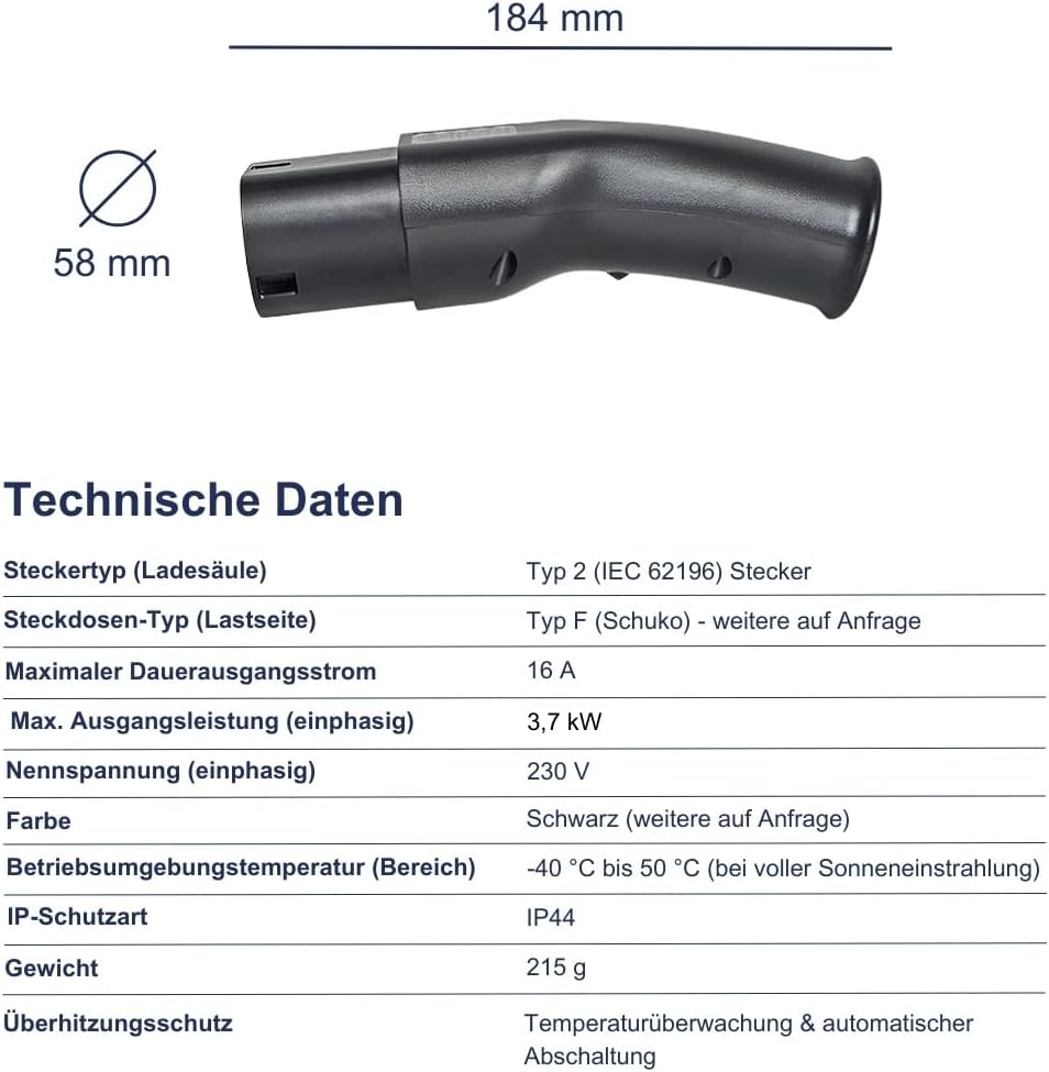 Metron AC01 Type 2 Adaptor to Schuko Reliable on Any Wallbox Thanks to Start and Stop Electronics