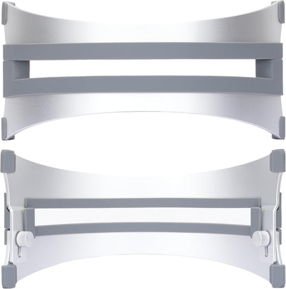 Psitek ARC Adjustable Vertical Laptop Stand - 6061 Aluminum, CNC Precision, Anodized Finish, Fits All Laptops Including 17-inch, Ventilated Design, Anti-Slip Silicone Pads