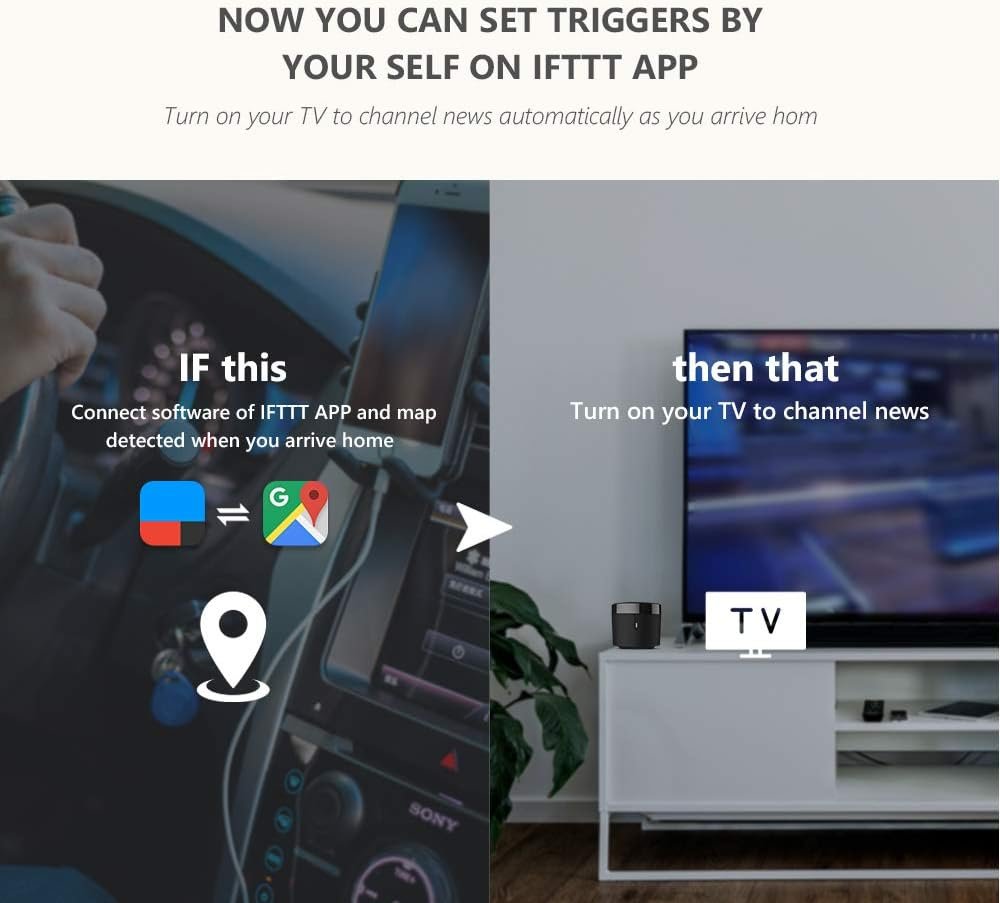 BroadLink RM4 Mini IR Universal Remote Control, Smart Home Automation Wi-Fi Infrared Blaster for TV Air Conditioner STB Audio, Works with Alexa, Google Home, IFTTT