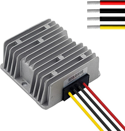 Cocar DC 24V to 12V Converter, Step-Down 15A 180W Transformer Converter Adapter Power Supply Regulator for Heavy Duty Car Truck Vehicle Solar System, Etc. (Accepts DC15-40V Inputs)