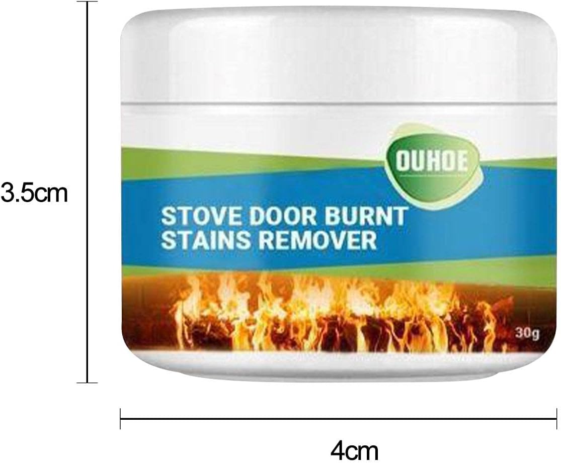 Oven Grease Cleaner - 30g Heavy Duty Oven Stain Cleaner - Cleaning Accessories Oven Stain Cleaner for Barbecue Grates Metal Top Veegap