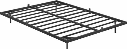 Ufurniture Floating Bed Frame Queen Size with LED Light, Metal Platform Queen Bed, No Box Spring Needed, Easy to Assemble