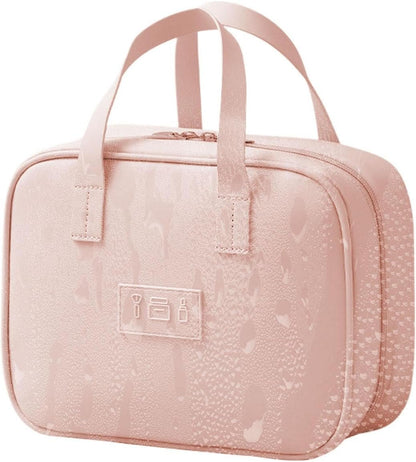 Womenâ€™s Makeup Travel Bag | Cosmetics Jewelry Toiletry Bag | Interactive Travel Hygiene Organizer | Waterproof Travel Toiletries Bag | Water Resistant Makeup Organizer for Travel, Pink, Refer to