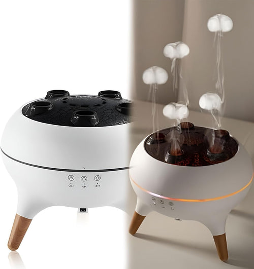 Jellyfish Diffuser, 7 Colors LED Dancing Jellyfish Essential Oil Diffuser with Remote Control, 250ml Jellyfish Mist Flame Aromatherapy Air Humidifier for Home, Bedroom & Office