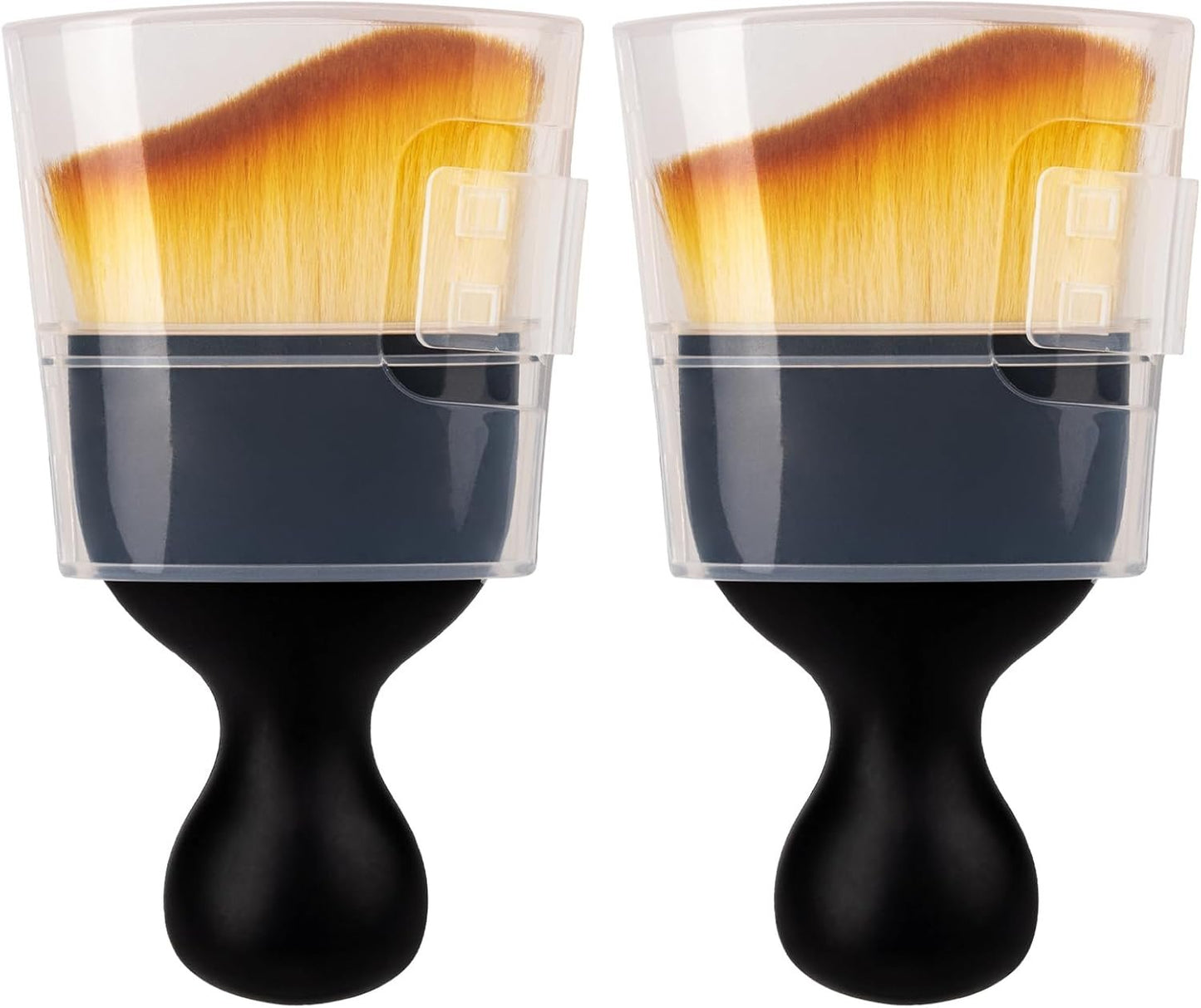 Amrules 2PCS Car Interior Detailing Brush, Auto Car Detailing Brush Dusting Brush, Soft Bristles Car Interior Cleaning Tool for Dashboard Interior, Exterior, Skylight, Leather, Dust Brush (Black)