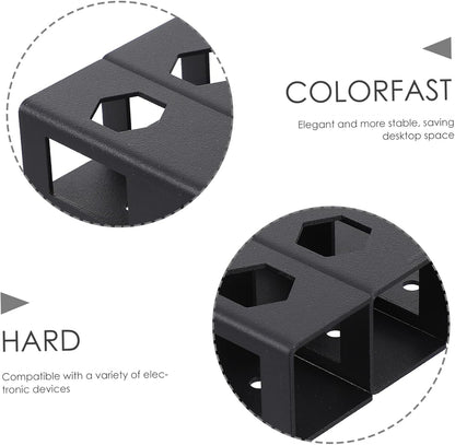 LALAFINA 1 Set Under Desk Laptop Storage Holder Compact Tablet Support for Study Supplies Sturdy Black Design for Efficient Workspace Organization