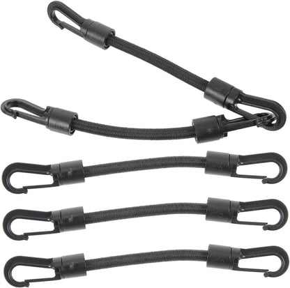 Taicols Bungee Cord with Hooks Camping Accessories, 5 Pcs Adjustable Bungee Cords, Duty Elastic Cord Durable Rubber Canopy Ties Perfect Safety Tool Leash Elastic Tie for Camping Luggage Tents Bike