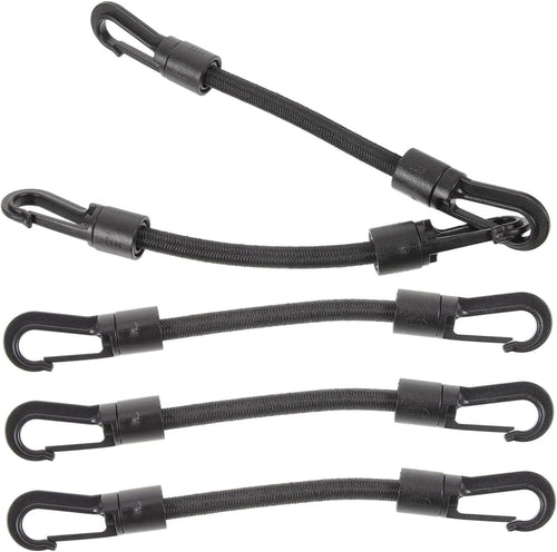 Taicols Bungee Cord with Hooks Camping Accessories, 5 Pcs Adjustable Bungee Cords, Duty Elastic Cord Durable Rubber Canopy Ties Perfect Safety Tool Leash Elastic Tie for Camping Luggage Tents Bike