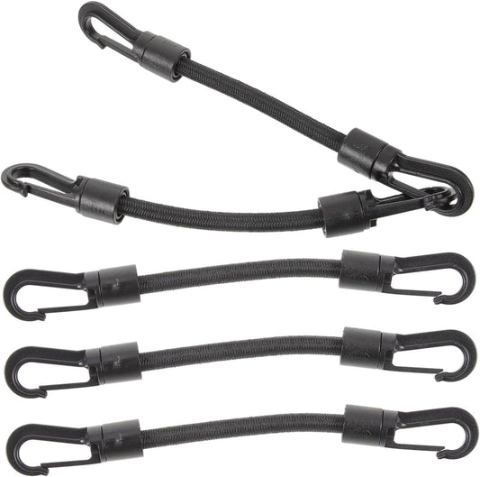 Taicols Bungee Cord with Hooks Camping Accessories, 5 Pcs Adjustable Bungee Cords, Duty Elastic Cord Durable Rubber Canopy Ties Perfect Safety Tool Leash Elastic Tie for Camping Luggage Tents Bike