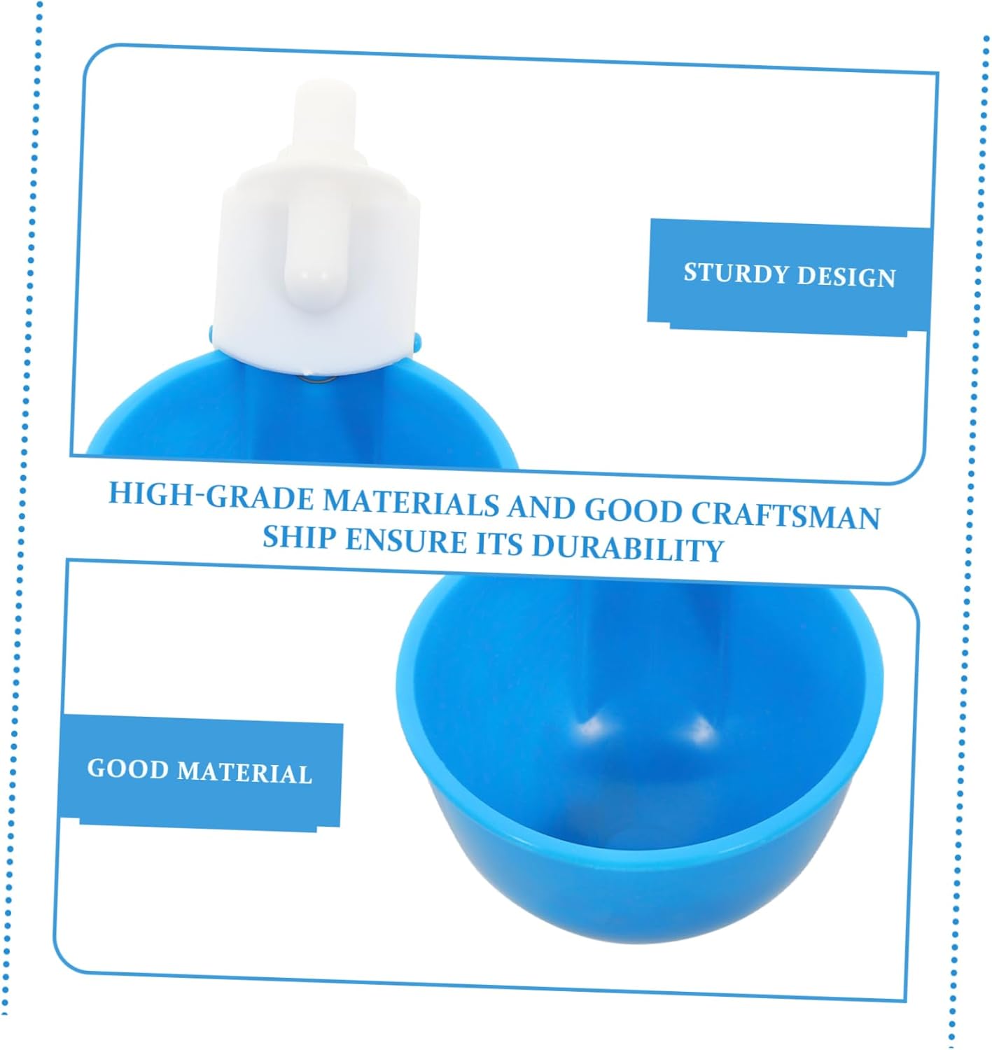 TOYANDONA 5 Pezzi Tazza Abbeveratoio per Pollame da Design Resistente e Compatto per Galline e Uccelli Materiale e Facile da Utilizzare