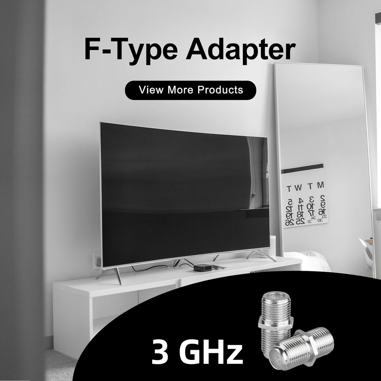 VCE (5-Pack) F Type RG6 Coax Cable Female to Female Connector,Cable Extension Adapter Connects Two Coaxial Video Cables