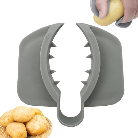 Non-Slip Kitchen Slicing Tool, Ergonomic Food Prep Accessory, Protective Finger Guards, 8x7.5cm Safe Cutting Guide, Ideal for Vegetables, Meat, and Beginners