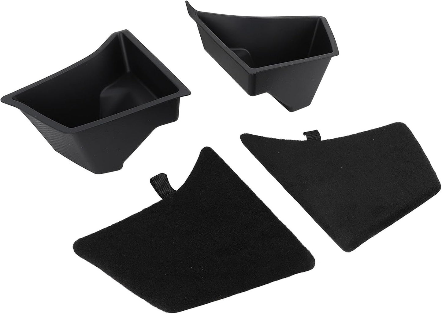 1 Pair Rear Trunk Side Organizer Left Right Dustproof Trunk Storage Bins with Lids Replacement for Tesla 2023‑2024 Efficiently Organize Your Trunk Space