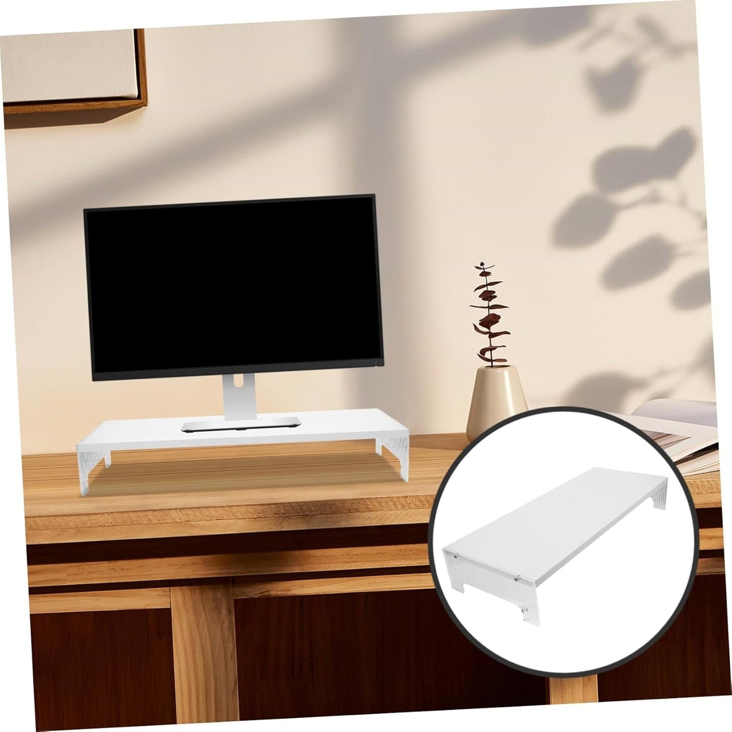 Tofficu Monitor Stand Riser with Legs Portable Laptop Stand for Desk Organization Heightening Computer Stand for Improved Posture and
