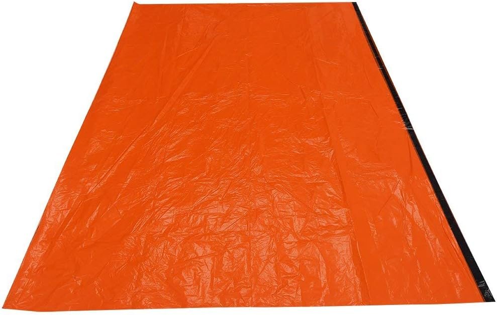 Thermal,Highly Reflective,Waterproof Survival Tent, Reflects Most Body Heat, Emergency, Wildness Activities, Made of PE Material, Orange