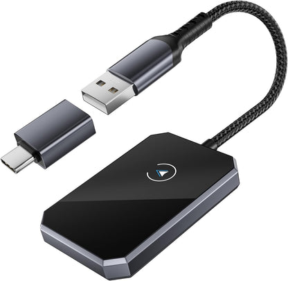 Basesailor Wireless CarPlay and Android Auto Adapter, 2024 Upgraded Bluetooth Car Play Dongle to Convert Factory from Wired to Wireless, Suitable for Cars from 2015, Apple iPhone iOS 10+, Plug&Play