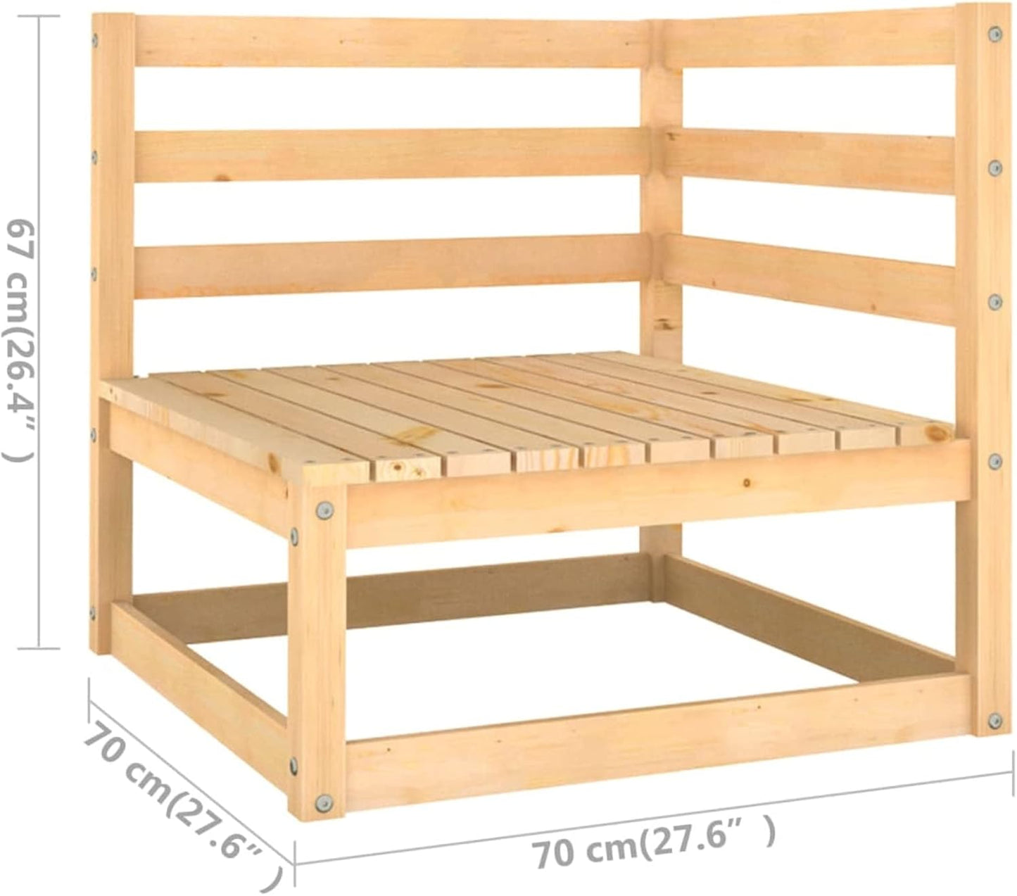 Homgoday Set Salotto Giardino 12pz Cuscini Antracite Legno Massello Pino, Salotto da Giardino Salottino, Lettini Prendisole, Divano Letto Mobili, Lettini da Giardino per Balcone Esterno