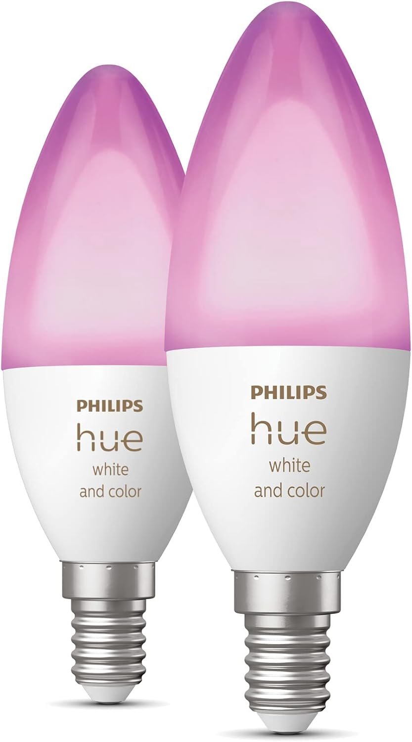 Philips Hue E14 Color Ambiance LED Bulb (Pack of 2)