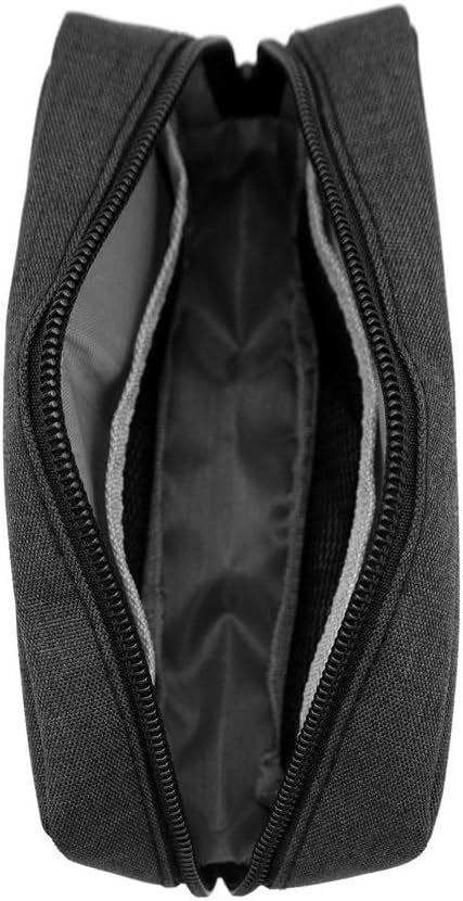 ERCRYSTO Universal Electronics/Accessories Soft Carrying Case Bag, Durable & Light-Weight,Suitable for Out-Going, Business, Travel and Cosmetics Kit (Small-Black)