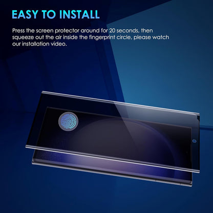 KUUBUUL Privacy Screen Protector for Samsung S23 Ultra, [2 Pack] Anti Spy Tempered Glass for Samsung Galaxy S23 Ultra [Support Fingerprint Unlock] [Easy Installation][9H Hardness][Bubble Free]