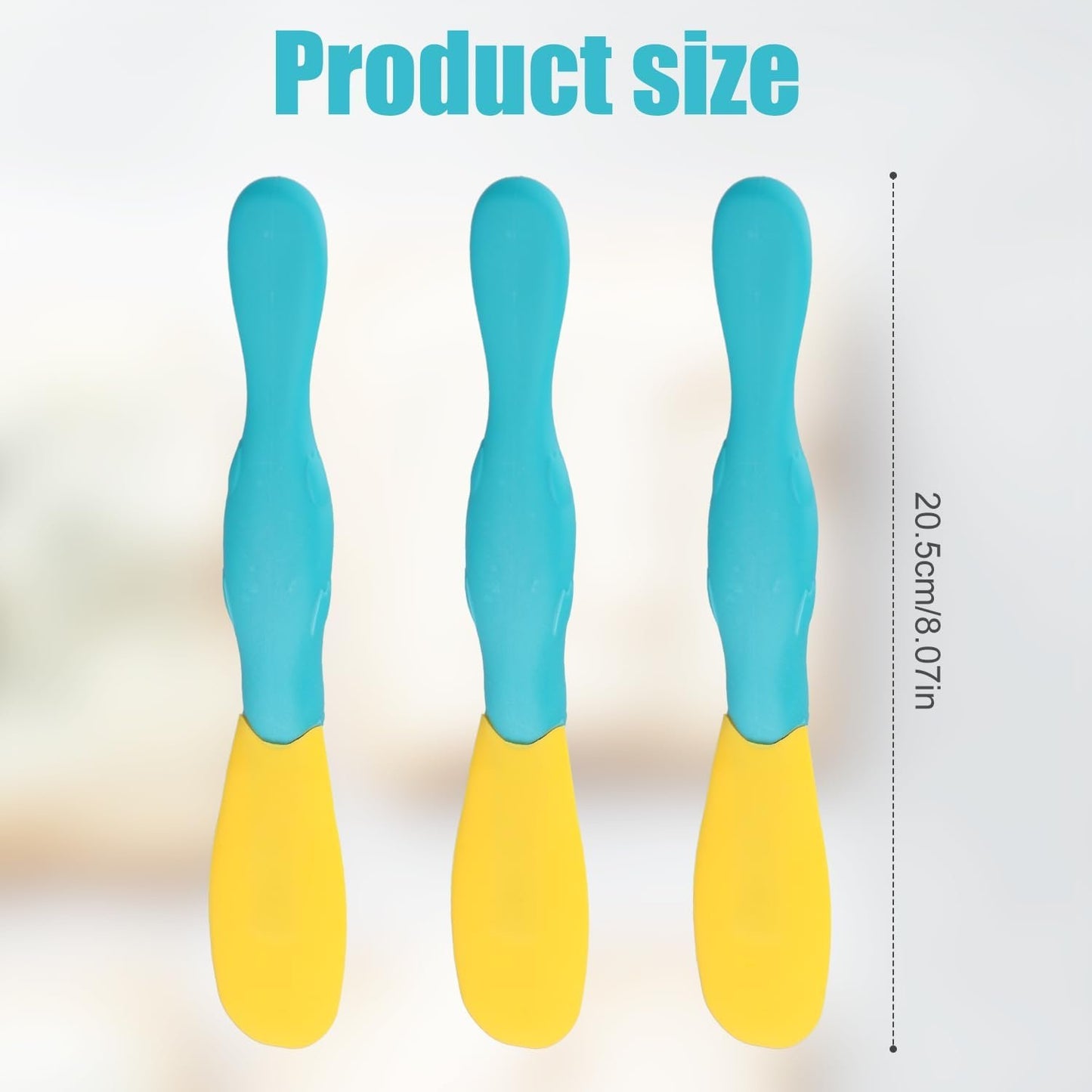 3pcs Platypus Jar Spatula, Cute Silicone Jam Scraper Multi-Purpose Peanut Butter Spoon with Long Handle Funny Kitchen Gadgets Spreading Tool for Cream Sauce Cheese Toast Food