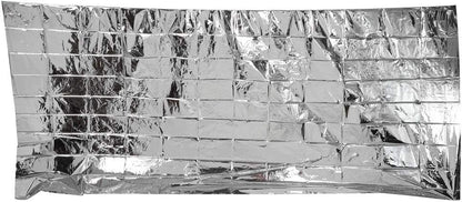 Outdoor Emergency Shelter Blanket Reflective Camping Hiking Survival Portable Tent Waterproof Windproof Lightweight Compact Design for Outdoor Enthusiasts Silver 96.46 x 57.09