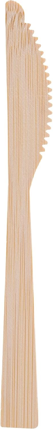 Nacterra Eco-Friendly Disposable Cutlery Set - Biodegradable Wooden Spoons, Forks, and Knives with 1 Napkin - 50 Packs - All Natural Bamboo Dinnerware Set