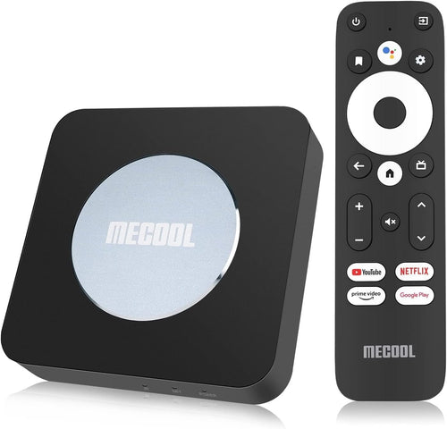 Android TV Box, MECOOL KM2 Plus 2GB 16GB Smart TV Box with Netflix Certified, Google Assistant Dolby Atmos, TV Box 4K Support AV1, 2.4G/5G, Ethernet, WiFi 5, BT 5.0 with Amlogic S905X4