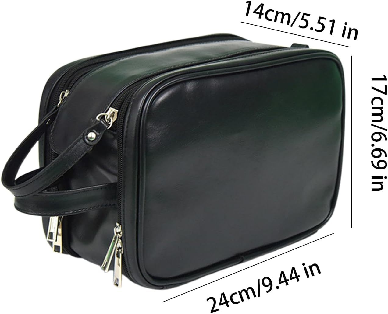Toiletry Organizer, Bathroom Travel Bag, Travel Toiletries Bag, Men's Toiletry Kit, Shaving Kit Organizer, 24 x 17 x 14 cm, Large Capacity Toiletry Bag Organizer for Bathroom and Travel Use, Black,