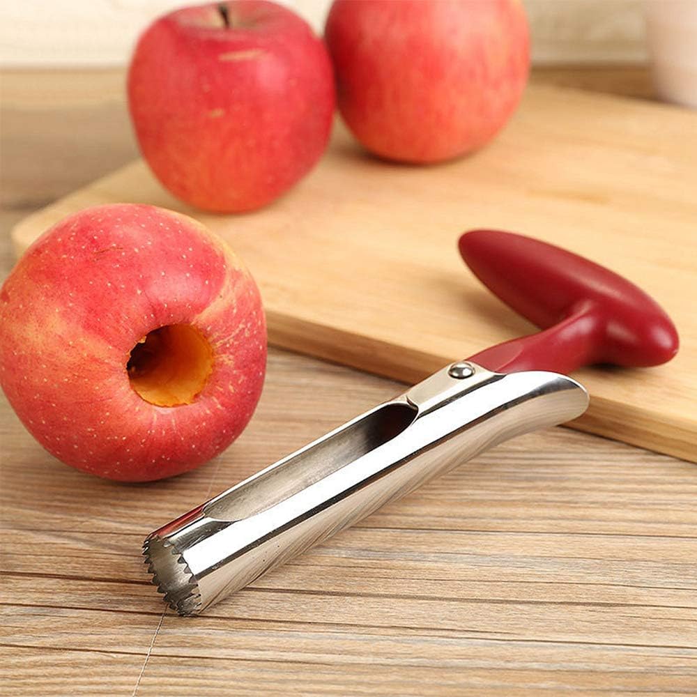 AKIRO Apple Corer, Stainless Steel Kitchen Gadget Tool Fruit Seeder Core Remover Fruit Vegetable Tools Apple Pear Corer Easy Twist Fruits Tools Core Seed Remover