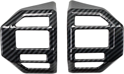 Steering wheel U-frame decoration is suitable for 2024 2025 Toyota Land Cruiser 250 1958 Prado LC250 J250 interior modification accessories (Carbon Fiber Button Sticker)