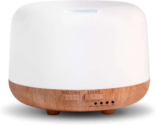 SPLITSKY Aromatherapy Essential Oil Home Diffuser with Remote Control, 300ML Large Room Cool Mist Air Humidifier, 8 Hours Quiet Operation, Timer, 7 Colors LED Night Night，Suitable Home,Yoga.