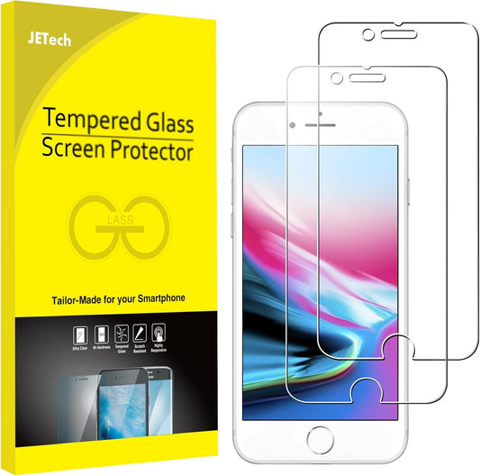 JETech 2-Pack Screen Protector for iPhone 6, iPhone 6s, iPhone 7, and iPhone 8, Tempered Glass Film, 4.7-Inch