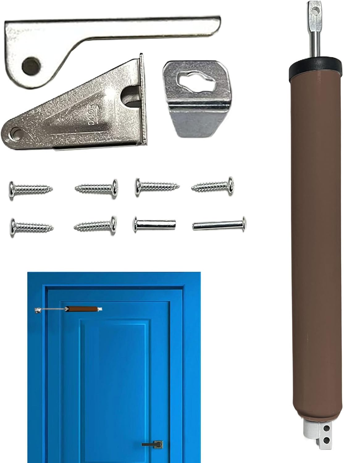 Automatic Door Closer, Portable Doors Closure, Safety Home Supplies, Easy Install Closing Tool, Ideal for Apartment, Living Room, Dorm, Bathroom, Kitchen Use 9.69x35.43 Inch