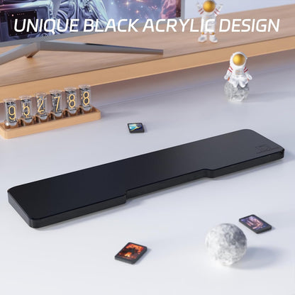SELORSS Acrylic Keyboard Wrist Rest - Tenkeyless, Ergonomic, No Numeric Keypad - Modern, Black