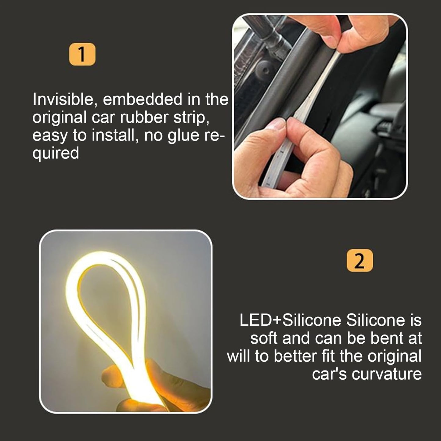 Car Trunk Light Strip, Ambient Car Lighting, Flexible Cuttable LED Decoration, Auto Interior Accessories, Rear Illumination Upgrade for Men, Women, and Vehicle Owners