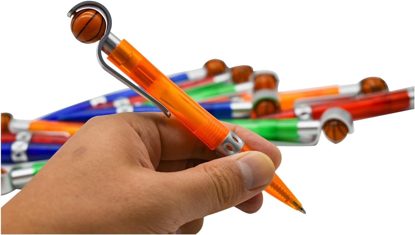 Lopenle 32PCS Novelty Basketball Pens Sports Ballpoint Pens Cool Sports Writing Pen For Stationery School Office Desk Decor Accessories