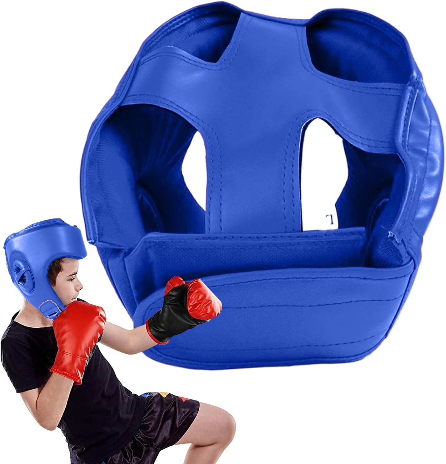 Sparring Headgear, Wrestling Training Headgear, 10.24x9.06x7.87 inches Ventilated Workout Equipment, Optimal Training Tool, Adjustable Boxing Gear for Martial Arts and Kickboxing