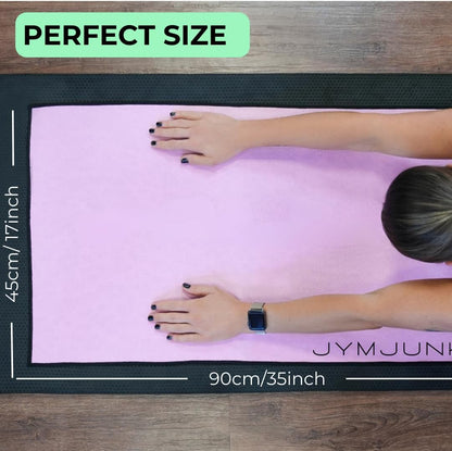 Jymjunki Gym Towel for Working Out (90 x 45 CM) - 100% Recycled Microfiber, Lightweight Soft & Highly Absorbent Sports, Yoga & Workout Towel, Sweat Towel for Gym - Great Gift Idea