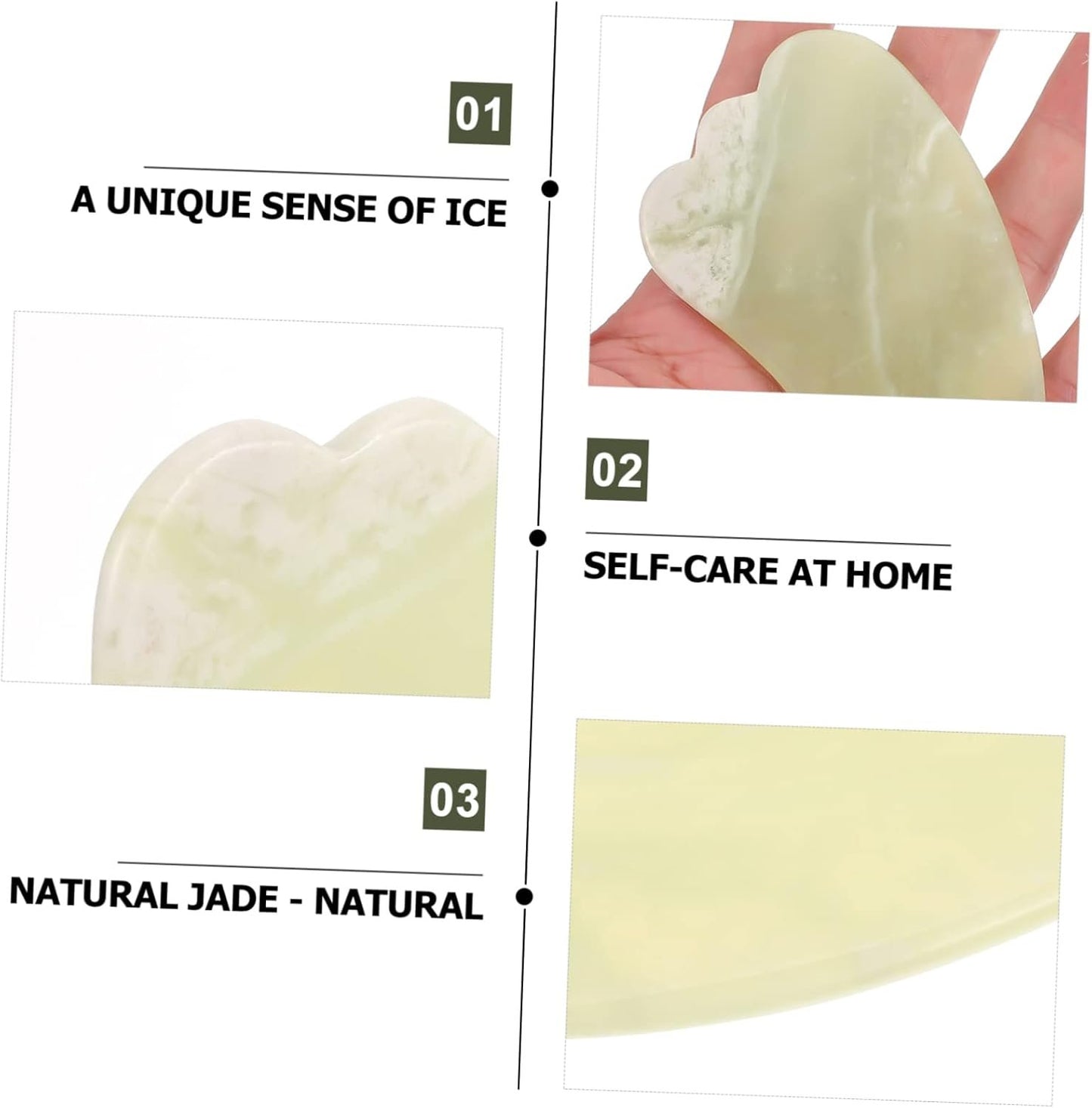 SOPOTUTU 1Pc Jade Scraping Board for Facial Massage Durable Compact Scraping Plate for Lifting Tightening