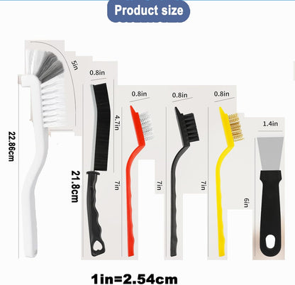 11 Pcs Crevice Cleaning Brushes, Scrub Brush Toliet Cleaner, Grout Brush Set Clean Tools for Groove Corner, Home Essentials, Hard Bristle Cleaning Supplies for Kitchen, Bathroom and Toilet