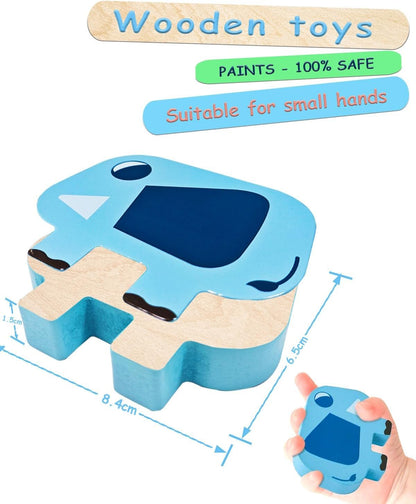 OSLINE Montessori Educational Toys for 1 2 3 Year Old Girl Boy Toys,Wooden Stacking Building Kids Learning Toys,Animals Balance Puzzles Toys,Toddler Birthday Easter Gifts for 1-5 Year Old Girls Boys