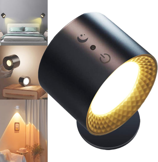 LXCJZY Glowright Lights, Upgraded Glowright Indoor Everywhere Light 2.0,Cordless Glowright Smart Lights, 3 Adjustable Color Temperatures Double-Sided Light USB Rechargeable (Black)