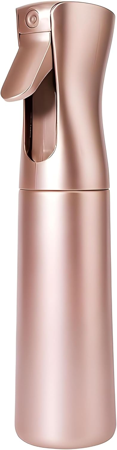 Premium Mist Spray Bottle - Continuous Fine Mist Water Sprayer for Hair Styling, Plants, Cleaning, Ironing, Salon & Skin Care - Refillable, Ergonomic Design, Rose Gold (200ml)
