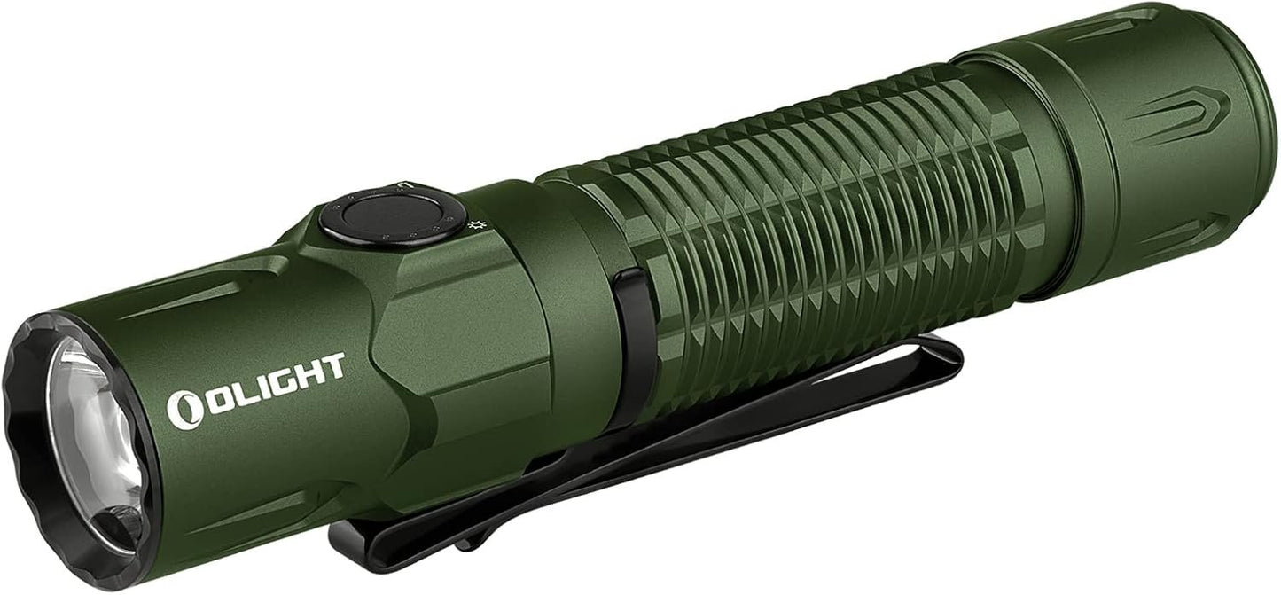 OLIGHT Warrior 3S Tactical Rechargeable Flashlight, 2300 Lumens Bright LED Flashlights with 6 Output Settings, Ideal for Hiking, Rescue, Law Enforcement (OD Green)