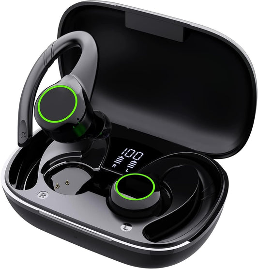 FITECRO Wireless Earbuds Bluetooth V5.3 Earbuds Built-in 4 Mic Bluetooth Headphones in-Ear Stereo Wireless Earphones 64H Total Playtime with Charging Case Waterproof Headset Ear Buds for Sport Running