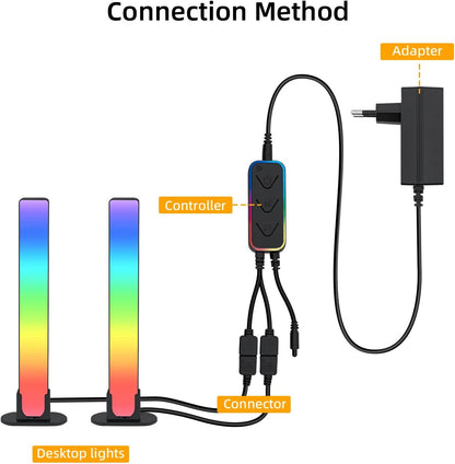 Mcbazel Smart Lighting LED Bar Lights RGB with APP Control/Remote Control RGB Mood Lamp for TV, PC, Games, Movies, Room Decoration