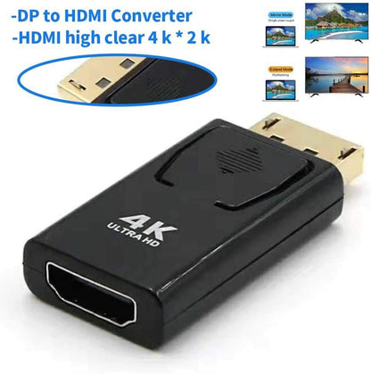 DP DisplayPort Male to HDMI Female 4K Adapter Cable Converter for PC TV Projector