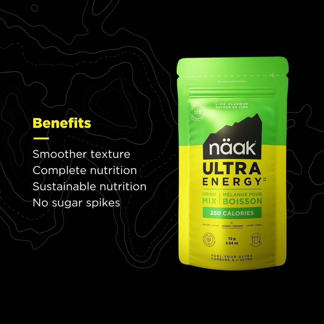 NÄAK Drink Mixes Ultra Energy™, 6 x 72g | Sport hydration Mix, electrolytes, BCAAs developed for athletes and performance | Vegan, Plant-Based Protein, Non GMO, gluten free (Lime)